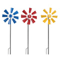 Metal Garden Windmill Stake Ornament for Lawn, Yard and Park - Red - view 3