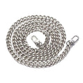 Metal Handbag Shoulder Strap Chain, 120 cm - Silver