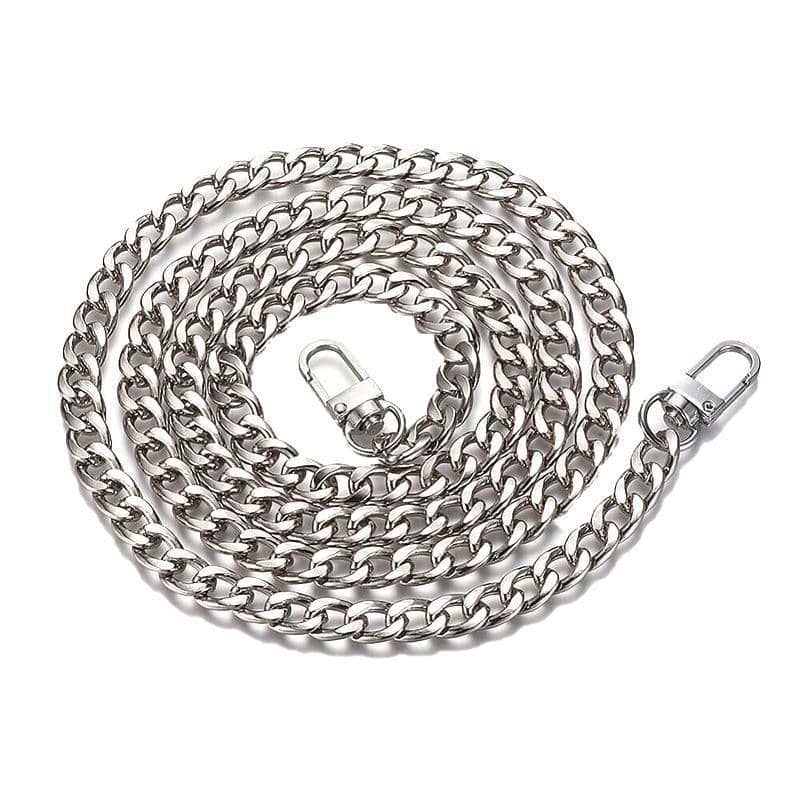 Metal Handbag Shoulder Strap Chain, 120 cm - Silver