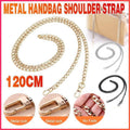 Metal Handbag Shoulder Strap Chain, 120 cm - Silver - view 2