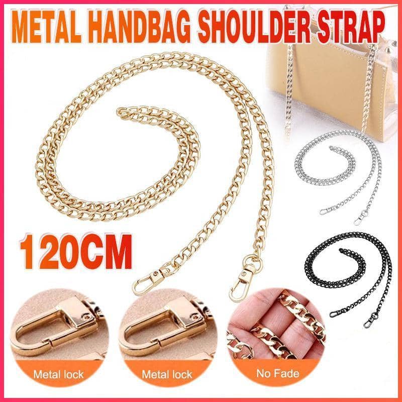 Metal Handbag Shoulder Strap Chain, 120 cm - Silver - view 2
