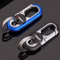 Metal Keychain with Two Key Rings, 6.8 x 2.7 cm - Black - view 3