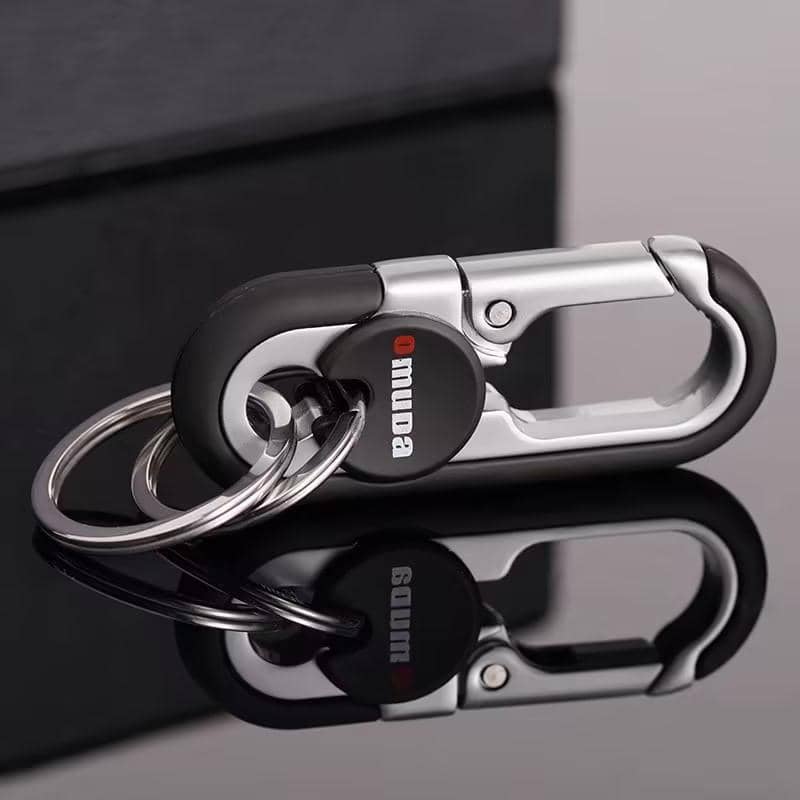 Metal Keychain with Two Key Rings, 6.8 x 2.7 cm - Black - view 5