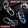 Metal Keychain with Two Key Rings, 6.8 x 2.7 cm - Blue - view 2