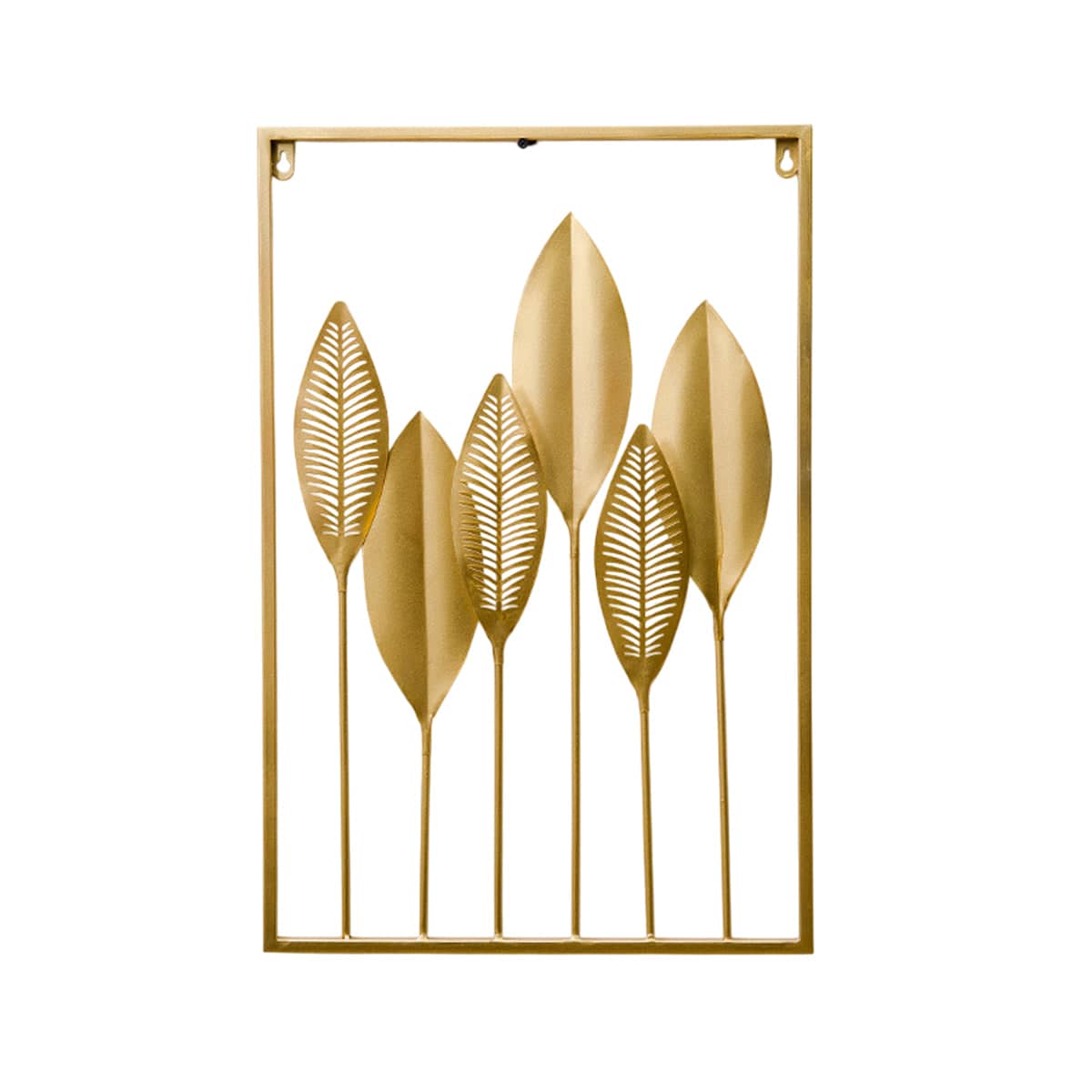 Metal Leaf Wall Decor, Gold Iron Frame, 60 x 40 cm - view 2