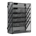 Metal Mesh Desktop File Organiser, 6 Layer Document Rack, Wall Mount or Free Standing - view 2