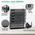 Metal Mesh Desktop File Organiser, 6 Layer Document Rack, Wall Mount or Free Standing - view 4