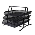 Metal Mesh Desktop File Organiser for A4 Papers, Office and Home Desk - 3 Tier
