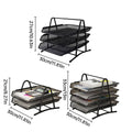 Metal Mesh Desktop File Organiser for A4 Papers, Office and Home Desk - 4 Tier - view 4