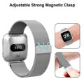 Metal Mesh Watch Band for Fitbit Versa 3 and Sense - Black - view 5