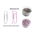 Metal Paper Clips in Storage Jars, 28 mm - Silver, Pack of 5 - view 4