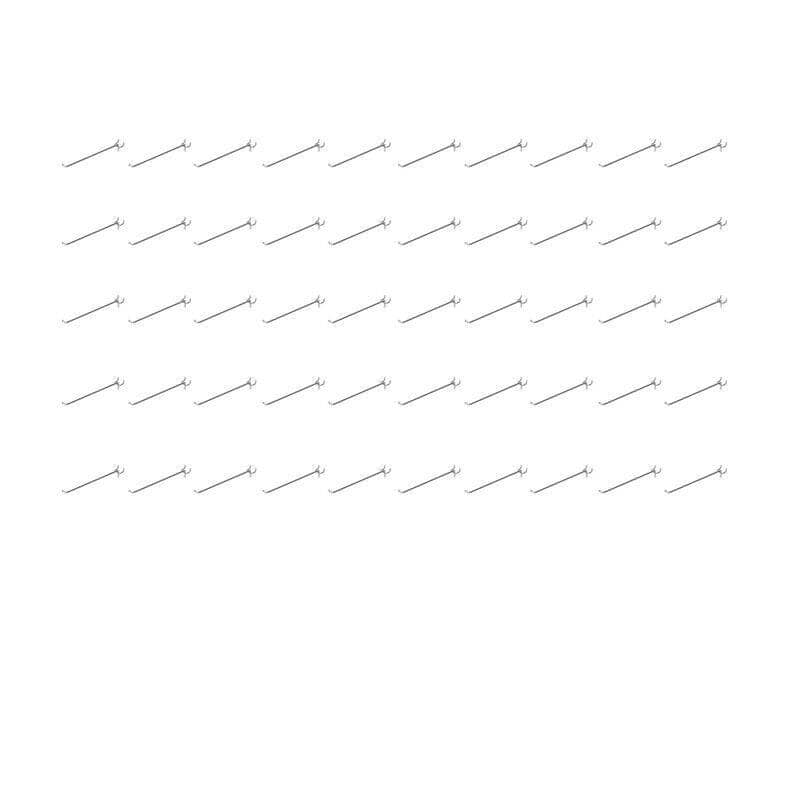 Metal Pegboard Hooks, Chrome Finish - 15 cm, Pack of 50