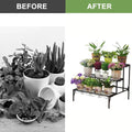 Metal Plant Stand, 3 Tier Garden Shelf for Flower Pots, Indoor and Outdoor Display - view 4