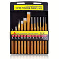 Metal Punch and Chisel Tool Set of 12 with Titanium Coating and Storage Case - view 2