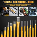 Metal Punch and Chisel Tool Set of 12 with Titanium Coating and Storage Case - view 5