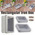 Metal Storage Tin Boxes with Clear Window, Pack of 10 - 8.8 x 6 x 1.8 cm - view 2