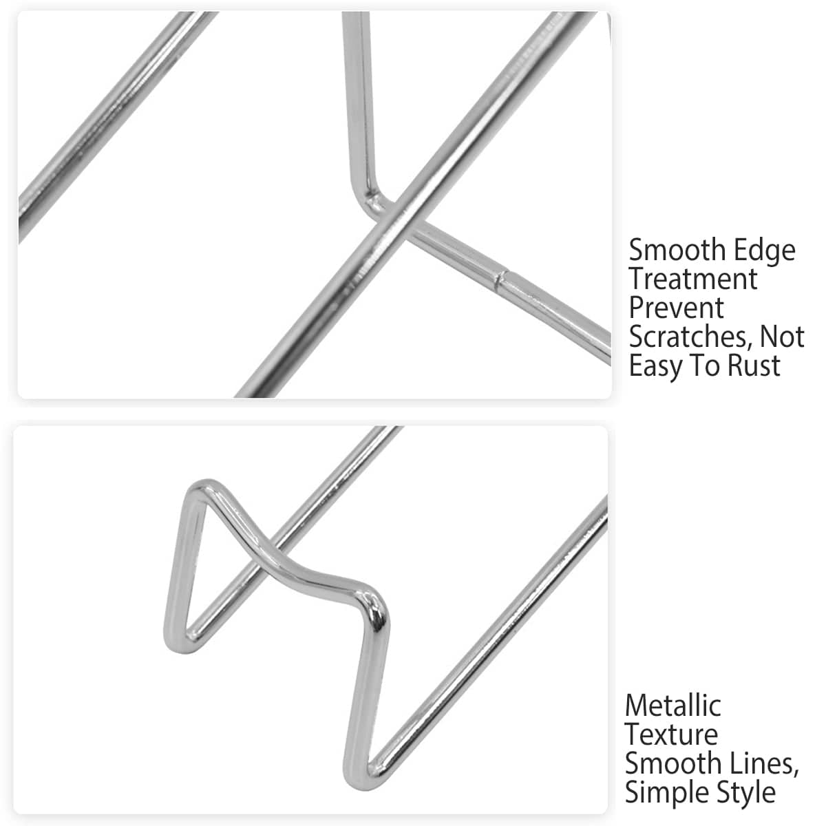 Metal Wine Bottle Rack, Set of 6 - Silver and Rose Gold - view 4