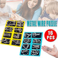 Metal Wire Puzzle Set, Disentanglement Brain Teasers, Pack of 16