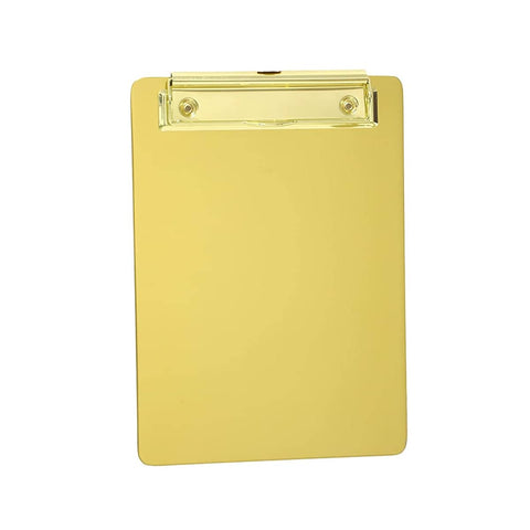 Metal Writing Board with Clip - Gold, Size S (21 x 15 cm)
