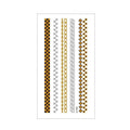 Metallic Boho Temporary Tattoo Sticker for Arms and Body - Gold, Silver and Black Chain Bands