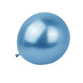 Metallic Chrome Latex Balloons 12 Inch (30 cm) - Blue, 10 Pack