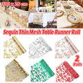 Metallic Foil Mesh Table Runner Rolls - Gold, Pack of 2 - view 2