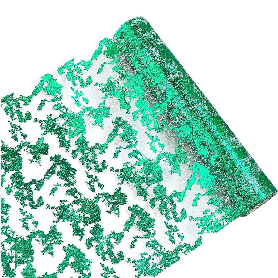 Metallic Foil Mesh Table Runner Rolls - Green, Pack of 2