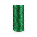 Metallic Gift Wrapping Rope, 100 m Roll of 1.5 mm Flat Wire Cord - Green