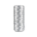 Metallic Gift Wrapping Rope, 100 m Roll of 1.5 mm Flat Wire Cord - Silver