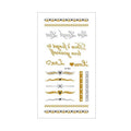 Metallic Temporary Tattoo Stickers for Arms and Body - Gold and Silver Love Lettering and Hearts