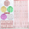 Metallic Tinsel Foil Curtain, 2m x 1m, Hens Party Backdrop - Gold - view 2