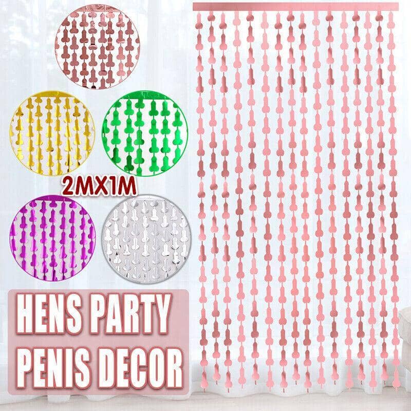Metallic Tinsel Foil Curtain, 2m x 1m, Hens Party Backdrop - Silver - view 2