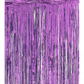 Metallic Tinsel Foil Curtain Party Backdrop 1m x 2m - Light Purple