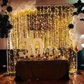 Metallic Tinsel Foil Curtain Party Backdrop 1m x 2m - Light Purple - view 4