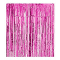 Metallic Tinsel Foil Curtain Party Backdrop 1m x 2m - Pink