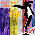 Metallic Tinsel Foil Curtain Party Backdrop 1m x 2m - Red - view 2