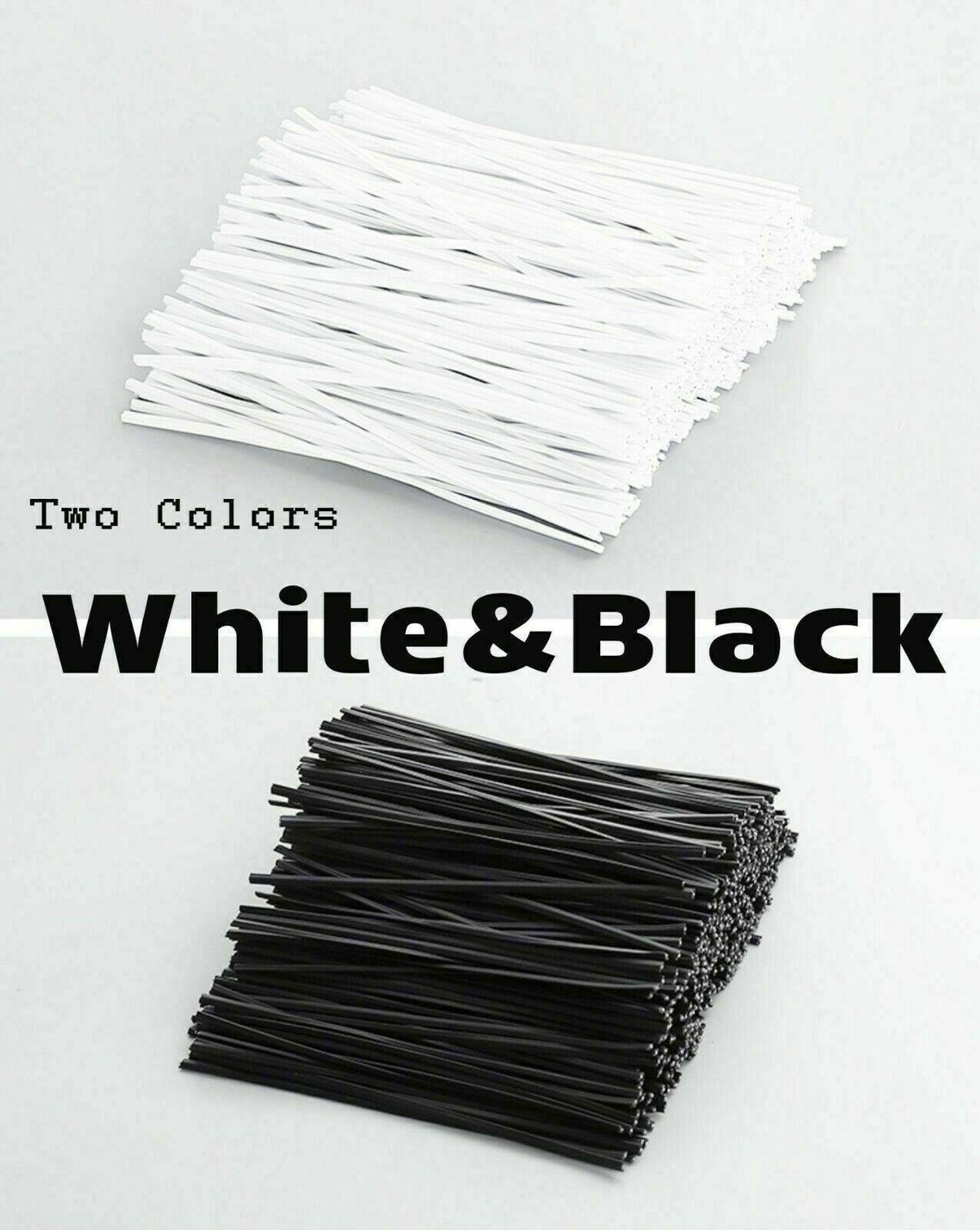 Metallic Twist Ties Reusable Plastic Cable Ties 50 Pack - 40cm Black - view 10