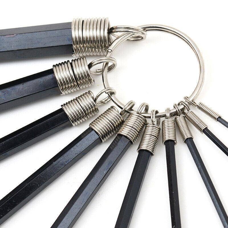 Metric Allen Key Set with Key Ring, 1.5 mm to 10 mm - 10 Piece - view 3