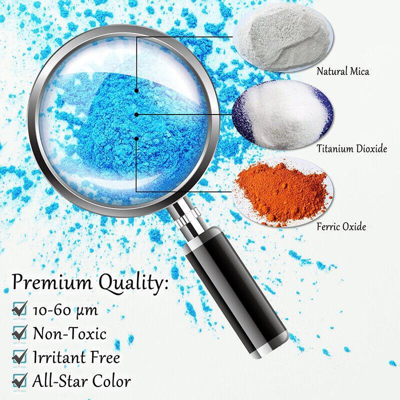 Mica Pearl Powder Pigment for Epoxy Resin and Crafts - Wathet - view 10