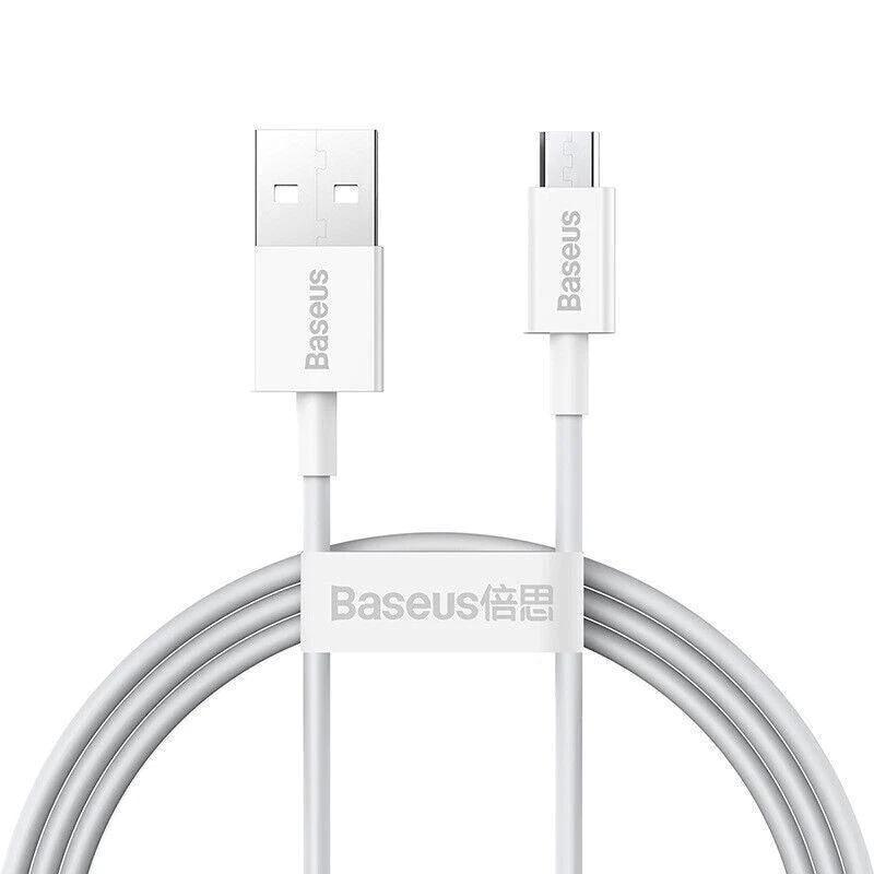 Micro USB Fast Charging Cable for Android and Samsung Phones - White