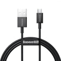 Micro USB Fast Charging Data Cable for Android, 1 m - Black