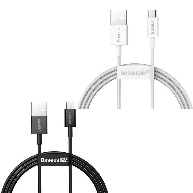 Micro USB Fast Charging Data Cable for Android, 1 m - White, Pack of 2 - view 3