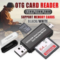 Micro USB OTG to USB 2.0 SD and Micro SD Card Reader - White - view 2