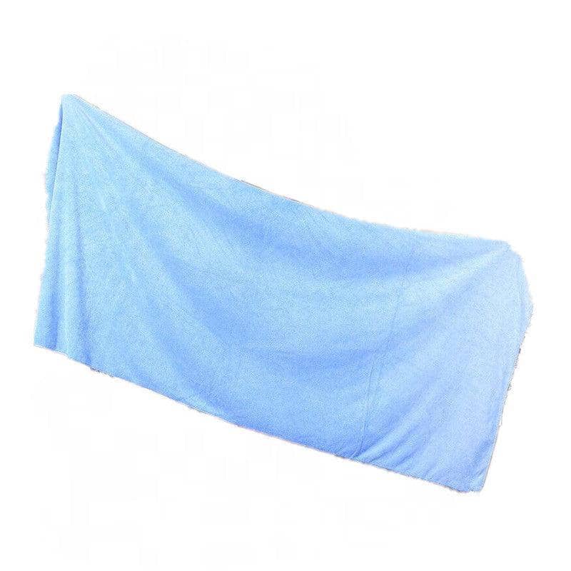 Microfibre Beach and Travel Towel, 140 x 70cm - Light Blue