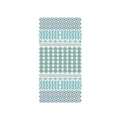 Microfibre Beach Towel with Carry Bag, 160 x 80 cm - Aqua Boho Geometric Print