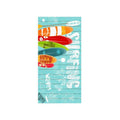 Microfibre Beach Towel with Carry Bag, 160 x 80 cm - Aqua Surfboard Print