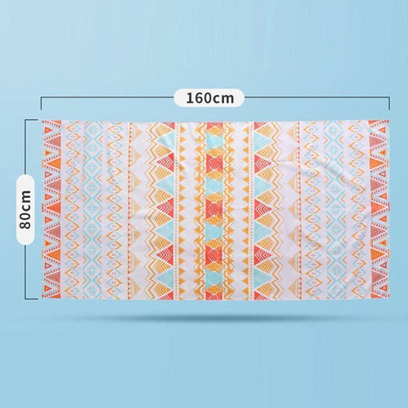 Microfibre Beach Towel with Carry Bag, 160 x 80 cm - Tropical Flamingo Print - view 5