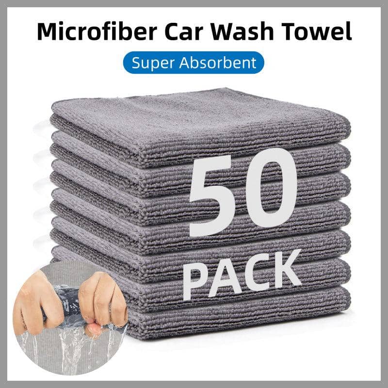 Microfibre Cleaning Cloths - 50 Pack, 30 x 30 cm, Grey