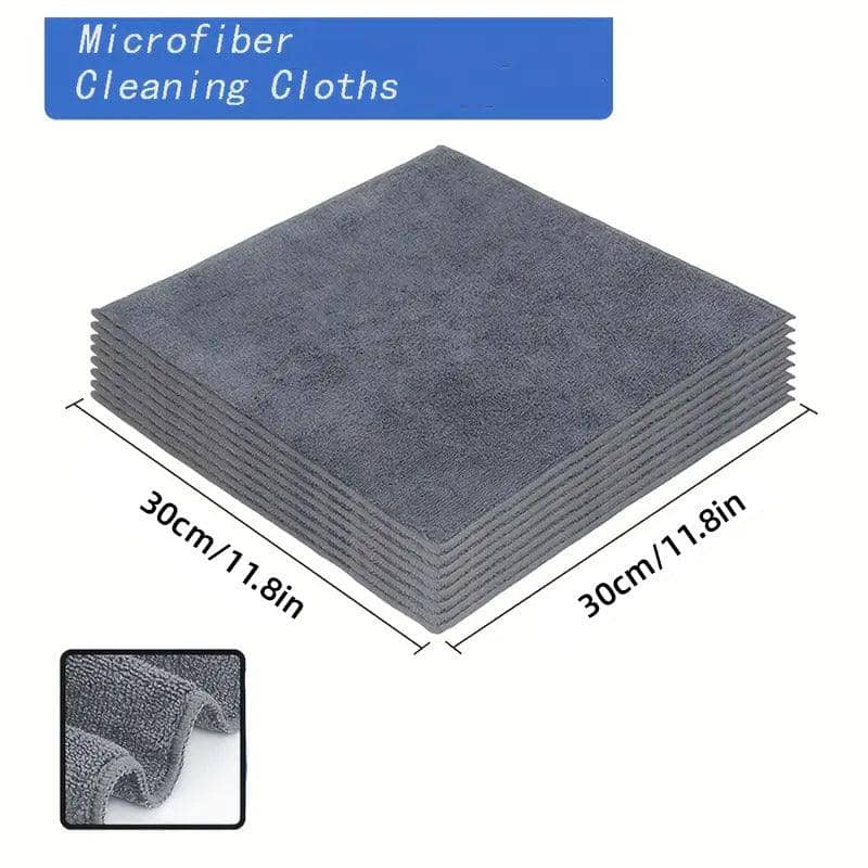 Microfibre Cleaning Cloths - 50 Pack, 30 x 30 cm, Grey - view 3