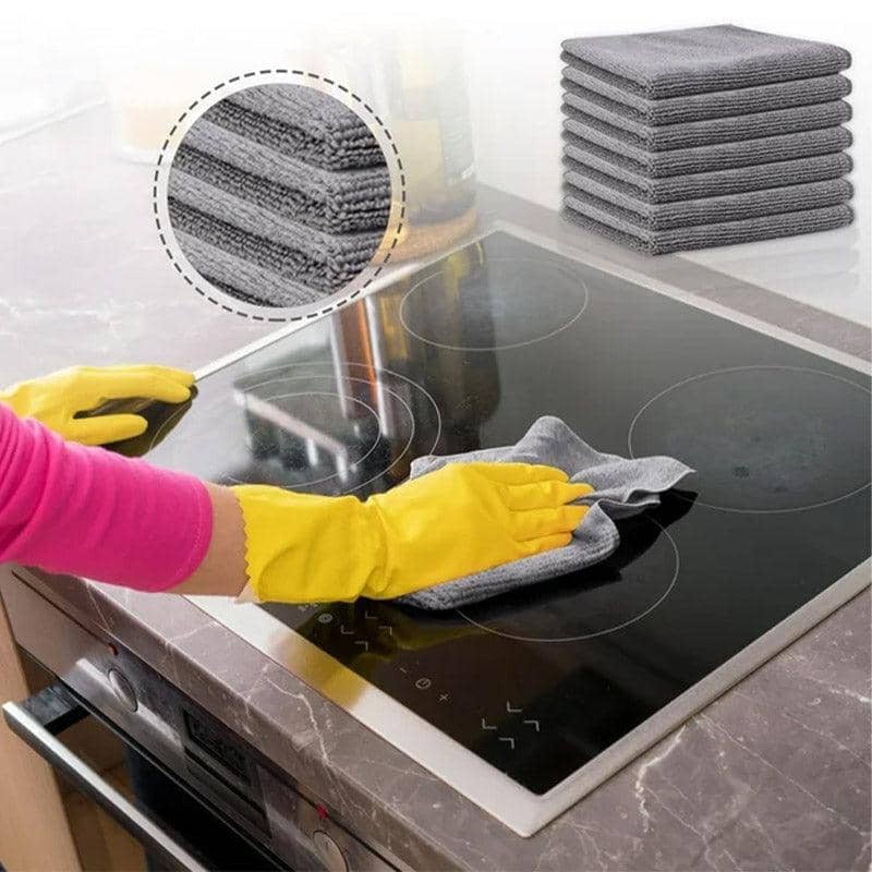 Microfibre Cleaning Cloths - 50 Pack, 30 x 30 cm, Grey - view 5